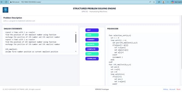 Create Pseudocode from English statements